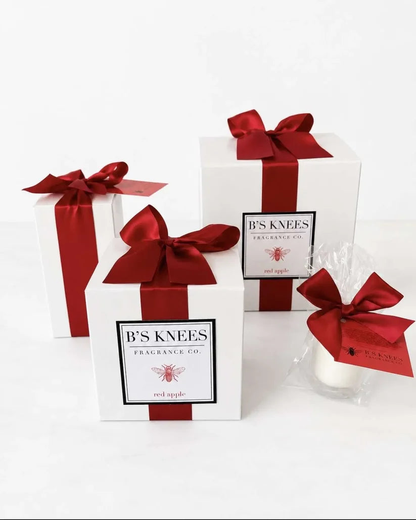 B's Knees Red Apple White Tortoise 2-Wick Candle