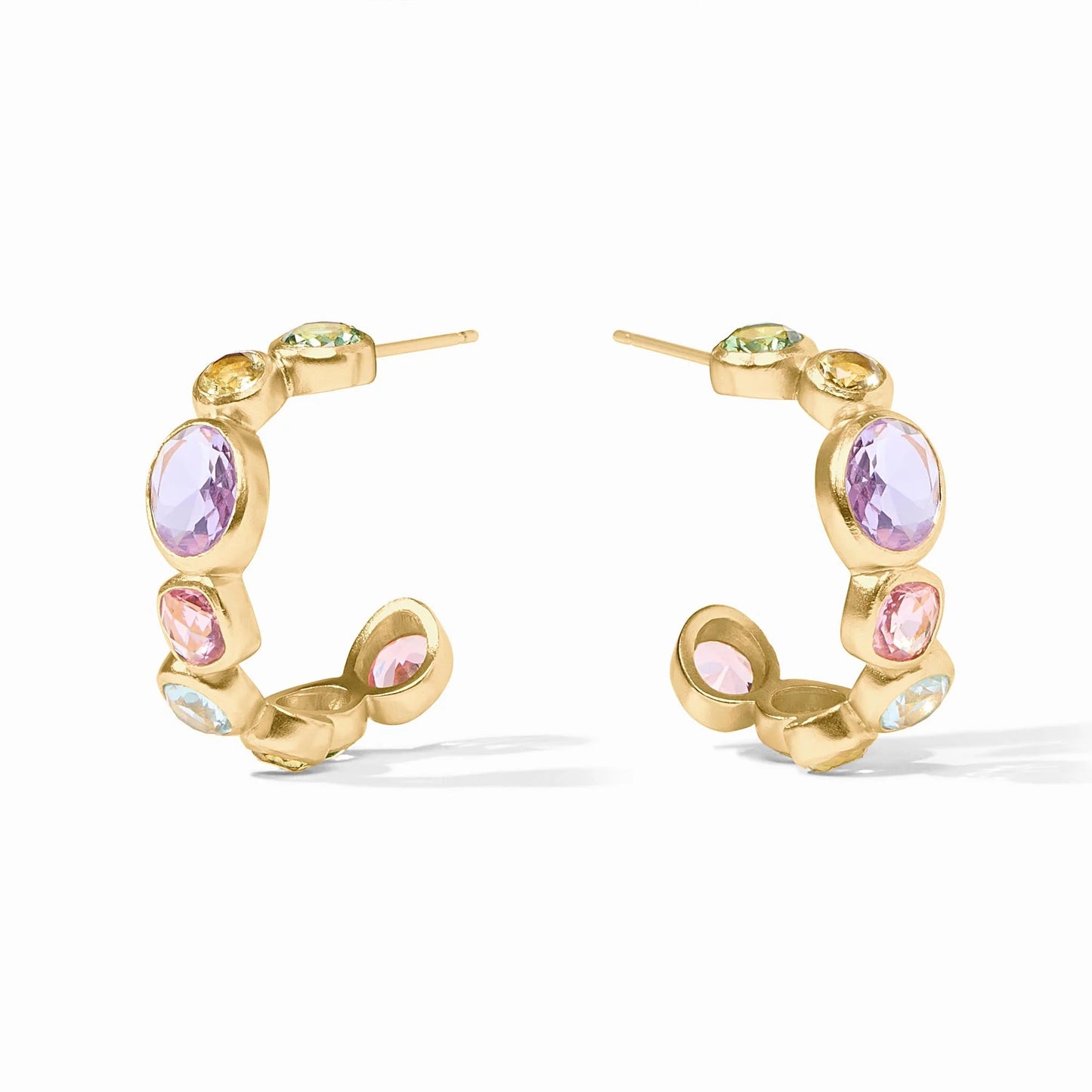 Julie Vos Kaleidoscope Hoop - Gold- Multistone- Medium