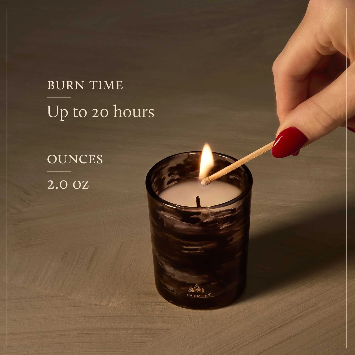 Thymes Noir Woods 2oz Poured Candle