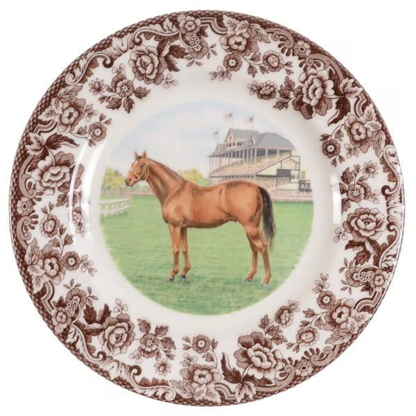 Spode Woodland Thoroughbred Horse Salad Plate