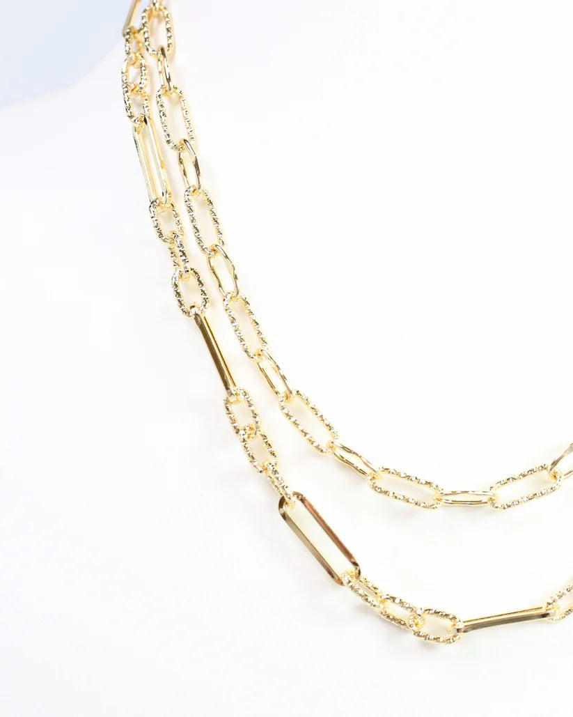 Caroline Hill Lindstrom Textured Link Necklace