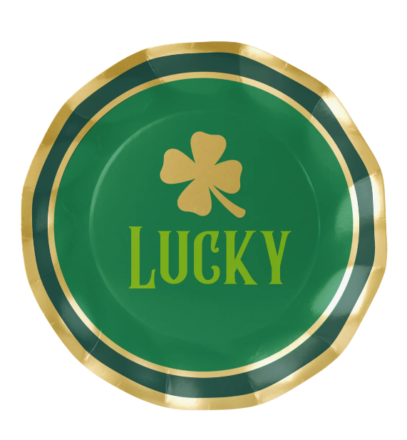 Sophistiplate Lucky Saint Patrick's Day Dinner Plates 8 Count