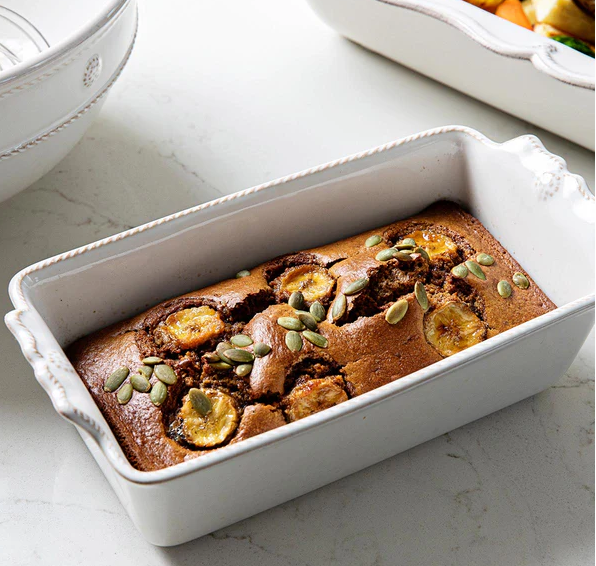 Juliska Berry & Thread Loaf Pan- Whitewash