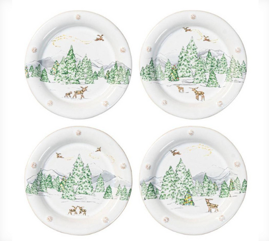 Juliska North Pole Cocktail Plate Set of 4