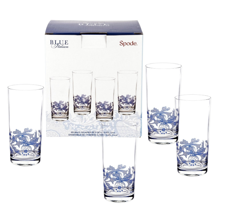 Spode Blue Italian Highball Glass