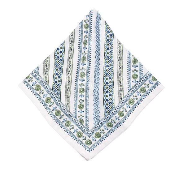 Juliska Seville Stripe Napkin- Green