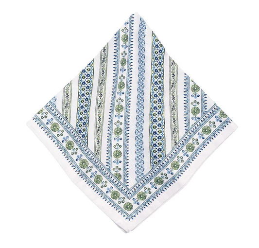Juliska Seville Stripe Napkin- Green