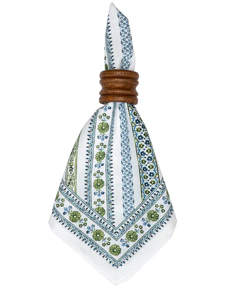 Juliska Seville Stripe Napkin- Green