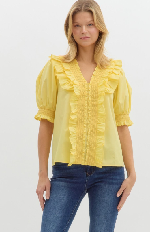 Golden Daisy Easter Top