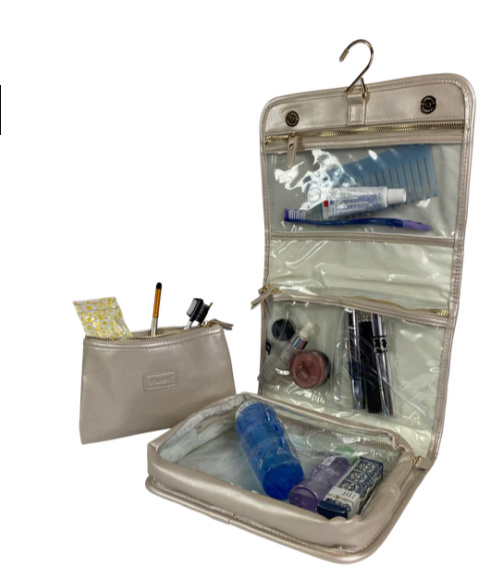 PurseN Getaway Toiletry Case - Pearl Quilted