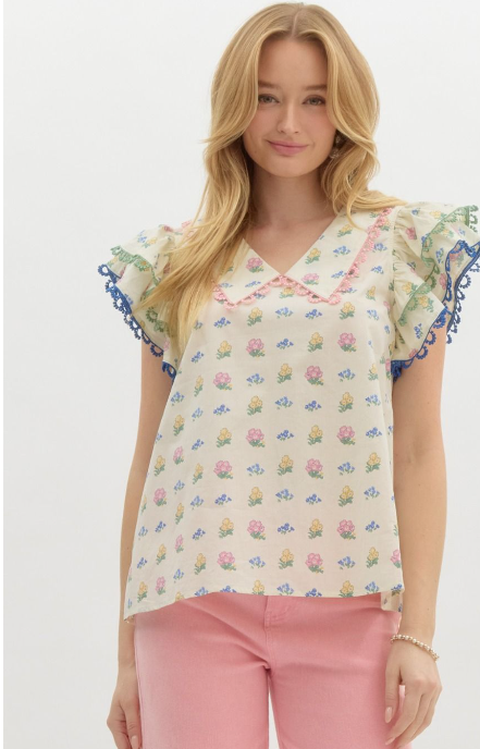 Ruffle Bloom Top