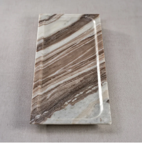 Zodax Arabescato Marble Tray 13.75''x6