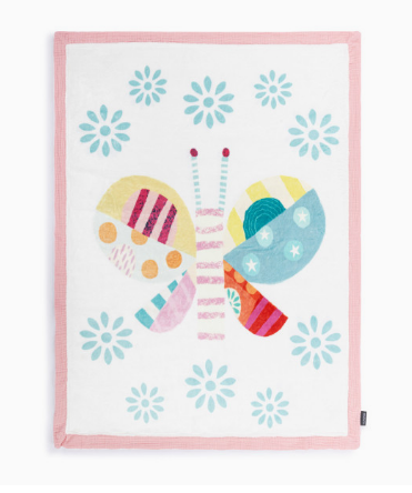 Demdaco Butterfly Blanket-30x40in