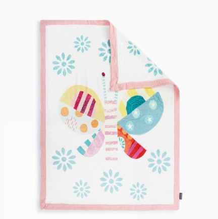 Demdaco Butterfly Blanket-30x40in