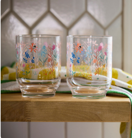 Demdaco Field of Flowers Acrylic Glass