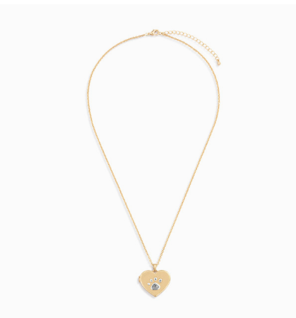 Pawprint Love You Locket - Gold