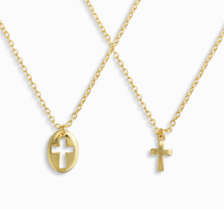Sharing Kindness Necklace - Cross 16in