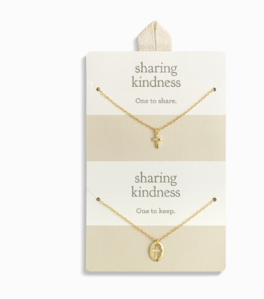 Sharing Kindness Necklace - Cross 16in