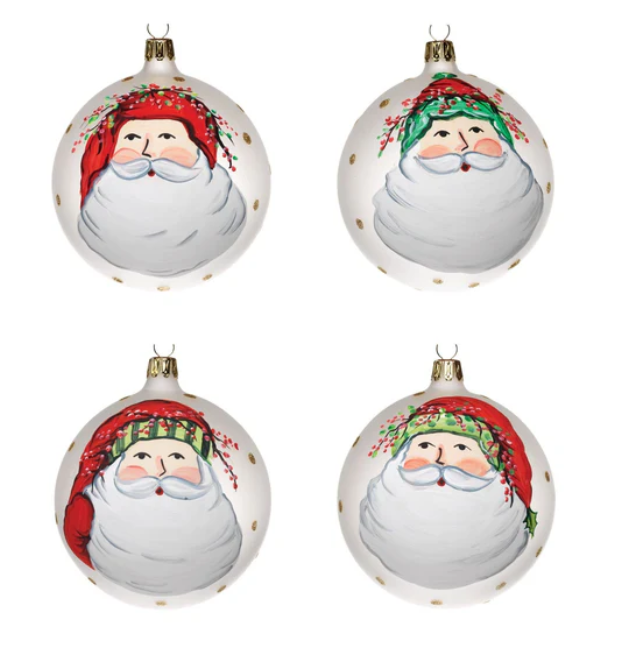 Vietri Old St. Nick Assorted Ornament - Set of 4