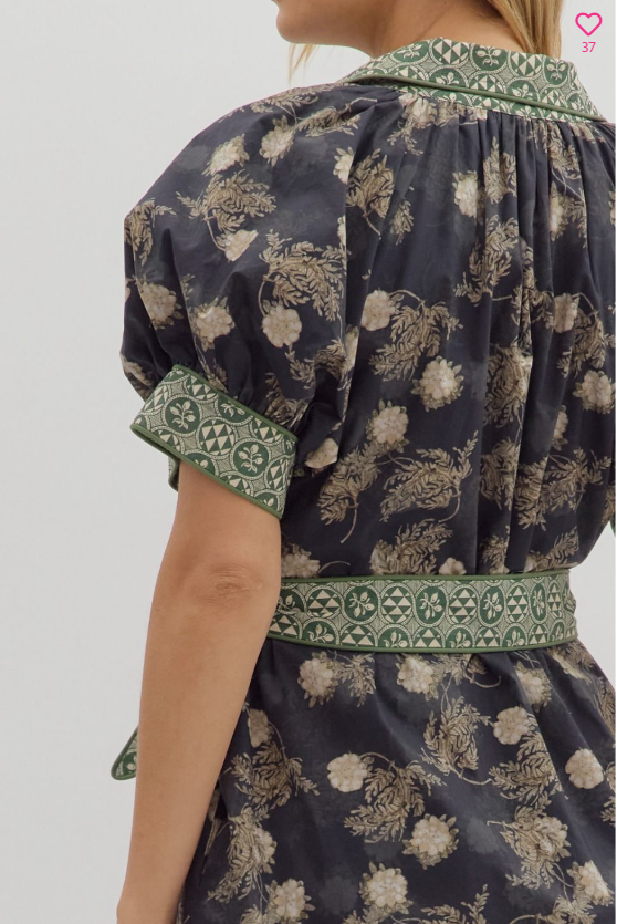 The Olive Bloom Midi Dress