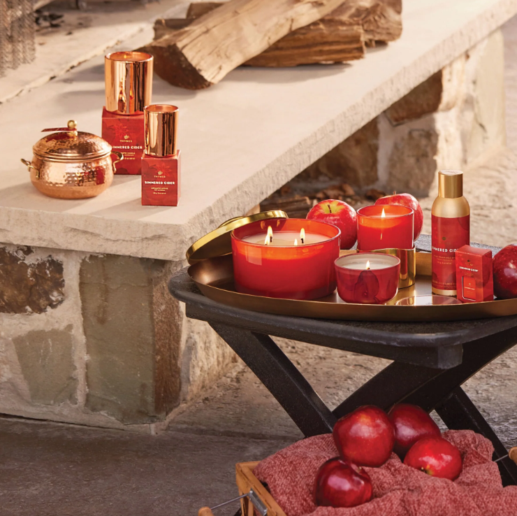 Thymes Simmered Cider Copper Cup Candle