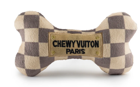 Haute Diggity Dog Checker Chewy Vuiton Bone Toy