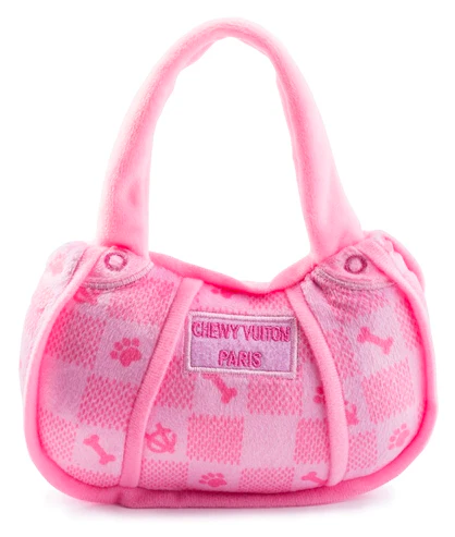 Haute Diggity Dog Pink Checker Chewy Vuiton Handbag
