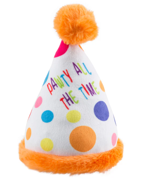 Haute Diggity Dog Happy Birthday Pawty Hat Toy