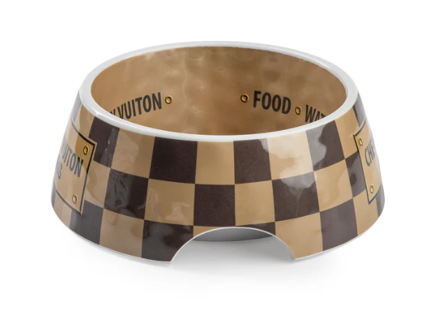 Haute Diggity Dog Checker Chewy Vuiton Bowl - Medium