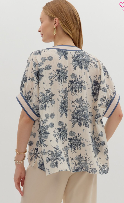 Entro Vintage Floral Border Tunic