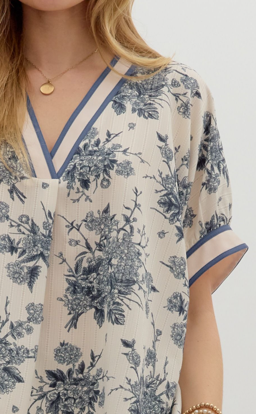 Entro Vintage Floral Border Tunic