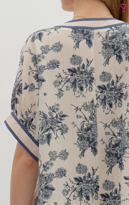 Entro Vintage Floral Border Tunic