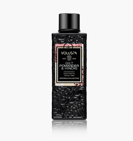 Voluspa Gilt Pomander & Hinoki Ultrasonic Diffuser Fragrance Oil