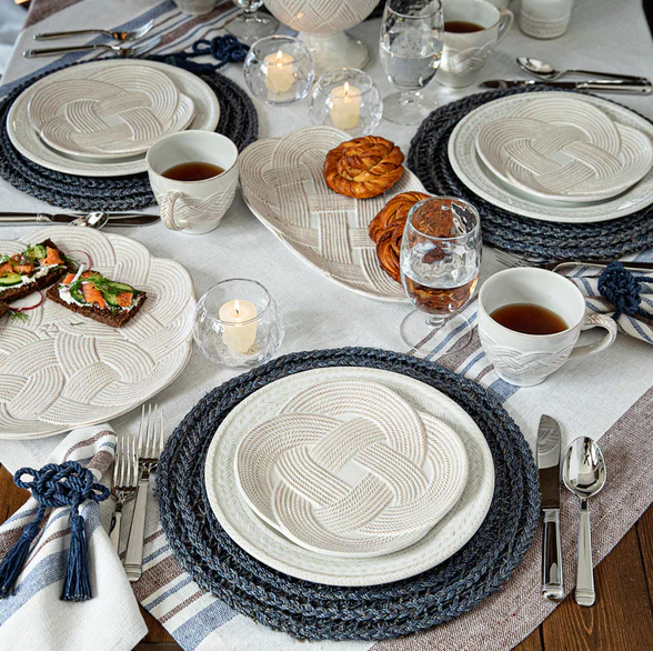Juliska Danish Stripe Napkin- Taupe