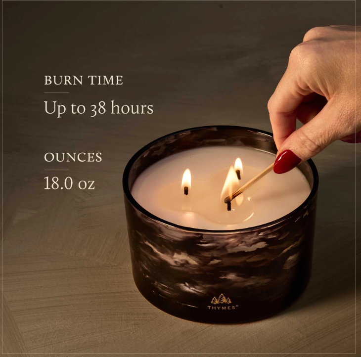 Thymes Noir Woods 3-Wick Poured Candle