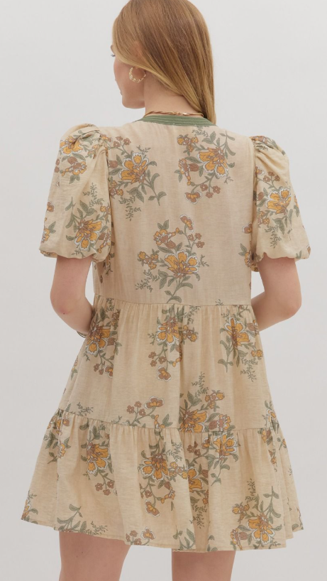 Entro Golden Fields Mini Dress