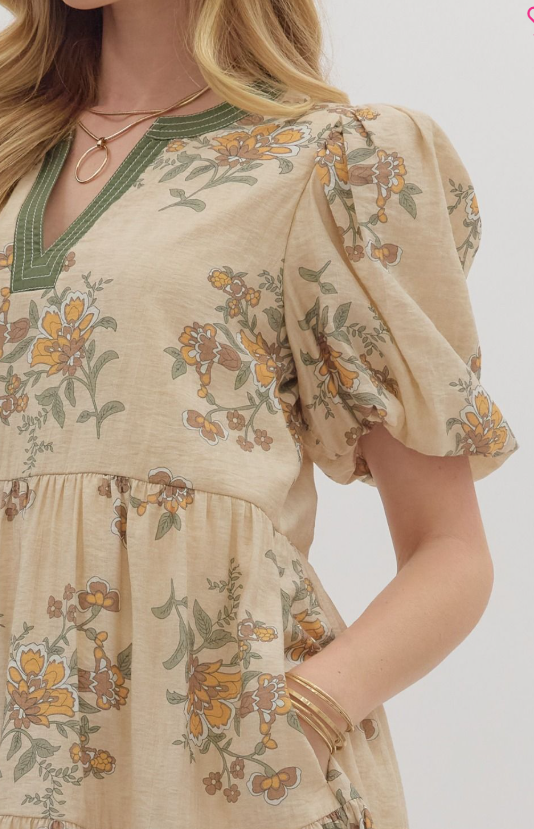 Entro Golden Fields Mini Dress