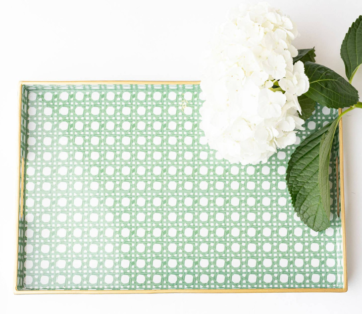 8 Oak Lane Cane Rectangular Tray