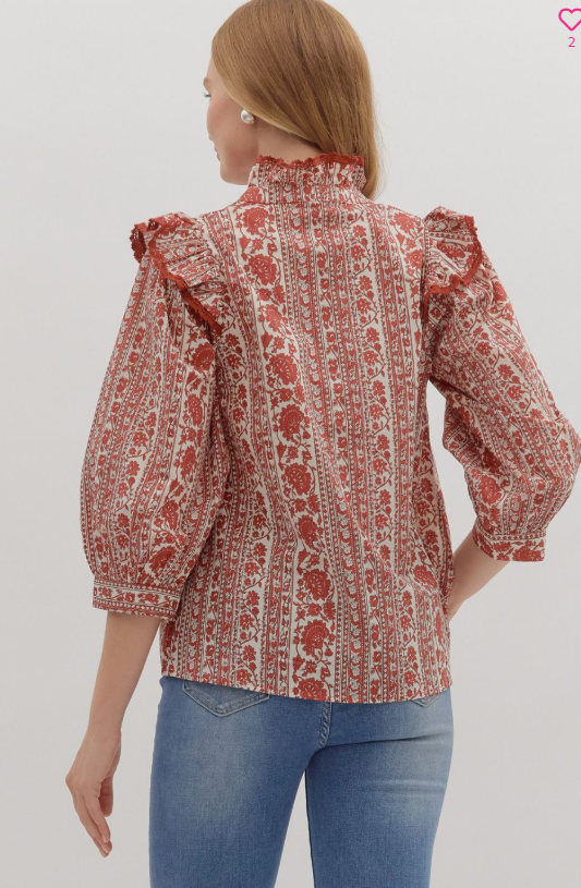 Entro Wildflower Stripe Top