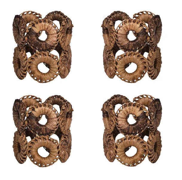 Rustic Ring Napkin Ring Set - Natural