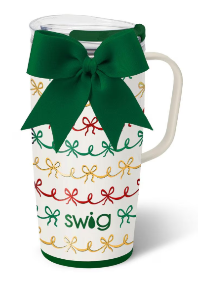 Swig Christmas Bows Travel Mug 22oz