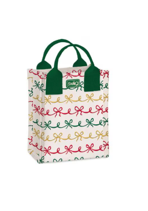Swig Christmas Bows Reusable Gift Bag (Mini)