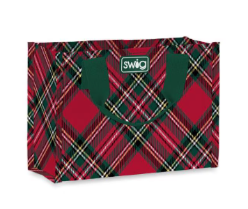 Swig Christmas Plaid Reusable Gift Bag (Small)