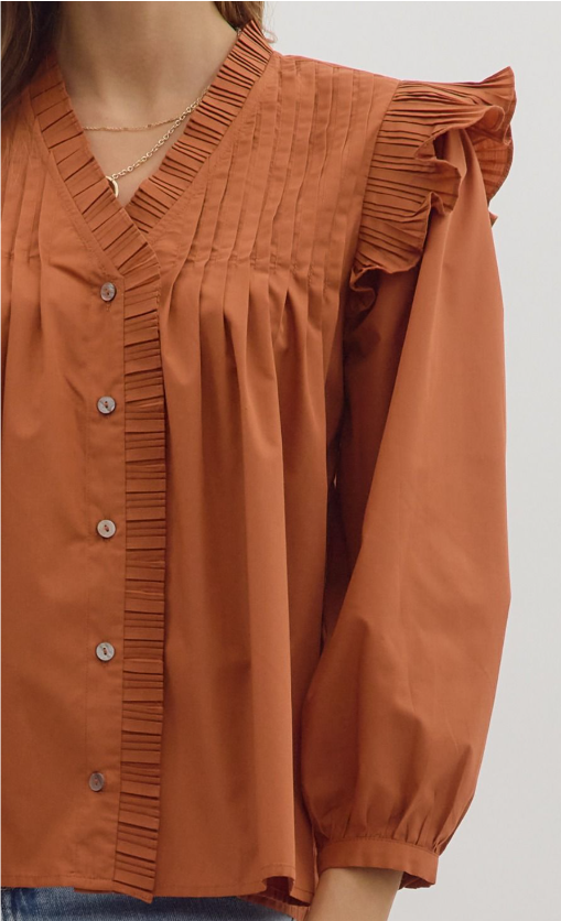 Entro Pumpkin Spice Blouse