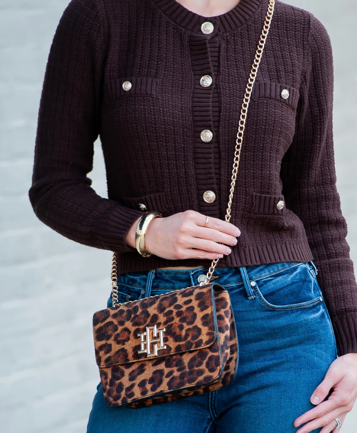 Caroline Hill Rory Crossbody Spotted Saddle