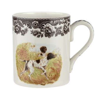 Spode Woodland 16 oz Mug, Flat Coated Pointer