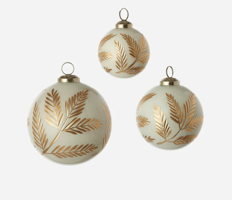 180 Etched Ball Ornament - Set of 3
