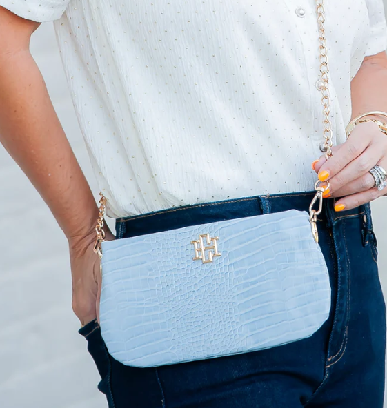 Caroline Hill Livi Crossbody Baby Blue EC