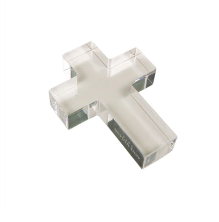 Anne Neilson Small Clear Cross Acrylic Weight