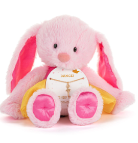Demdaco Pink Bunny Dance Necklace